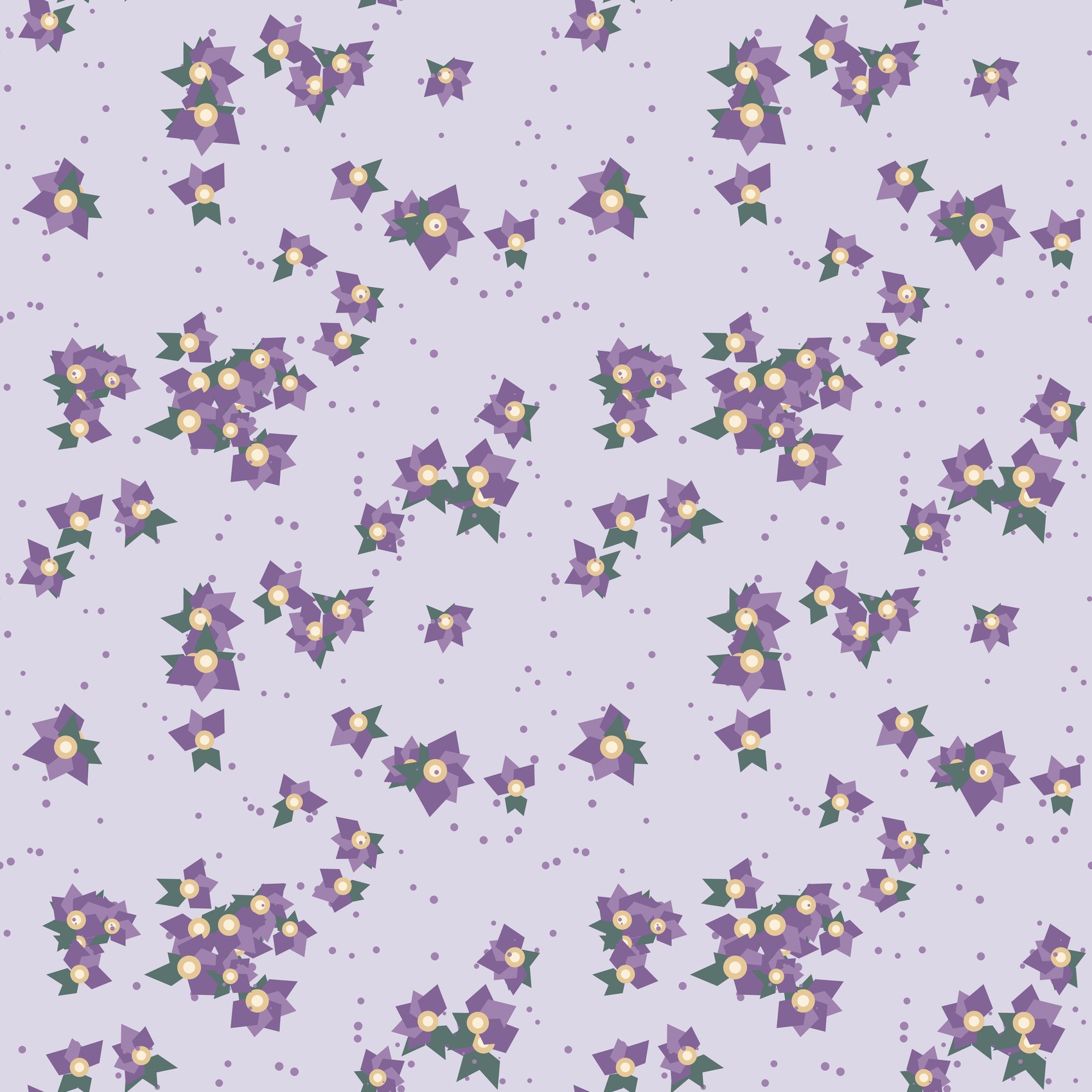 Seamless floral digital paper illustration